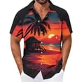 thumbnail image 2 of Zorckvet Men's Hawaiian Floral Print Button-Down Shirt,Tropical Floral Short Sleeve,Beach Party Shirt, 2 of 6