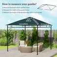thumbnail image 3 of Outsunny 10' x 10' Square Gazebo Canopy Replacement UV Protected Top Cover Sun Shade Grey, 3 of 10