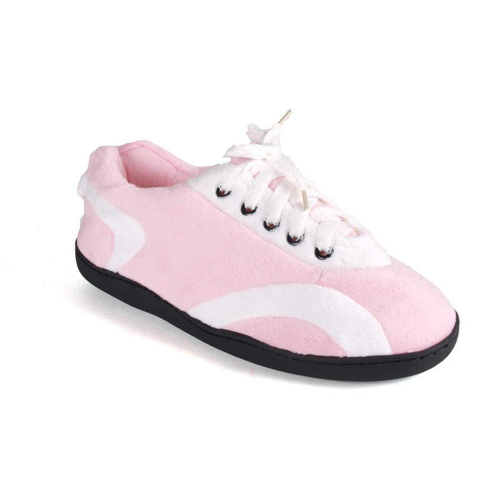 Happy Feet Pink and White All Around Slippers XL