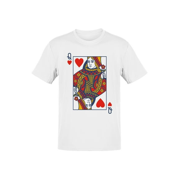 Queen of Hearts Playing Card Men's T-shirt