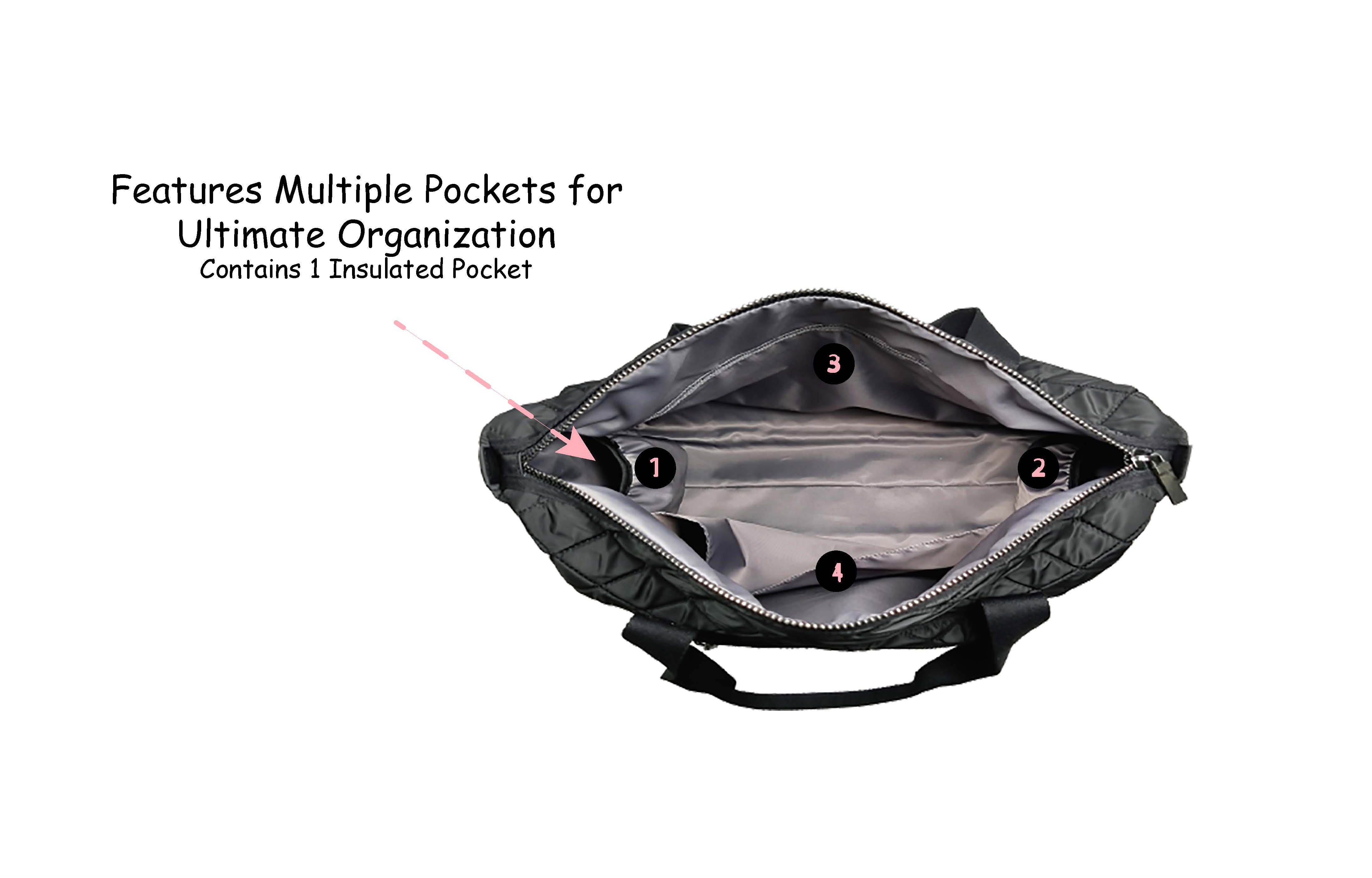 bub. Duffle Diaper Bag with Changing Pad, Large Travel Diaper Tote for Mom and Dad, Multifunctional, Unisex Baby Bag