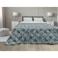 thumbnail image 1 of Cartoon Down Alternative Comforter, Night Time Dreams Theme Along Moon Clouds Sleeping Hearts Sky Trees, Microfiber Quilt for All Season, 5 Sizes, Purple Grey Pale Yellow, by Ambesonne, 1 of 3