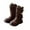 Coffee, variant on Lovzfmll Boots for Girls, Vintage Tassel Slouch Winter Thick Sole Long Tube Beaded Boots, Fleece Lined Warm Mid Calf Boots for Toddler 3.5-4 Years, Khaki