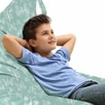 thumbnail image 1 of Butterfly Lounger Chair Bag, Monochrome Style of Various Flying Insects Botanical Elements, High Capacity Storage with Handle Container, Lounger Size, Pale Seafoam and White, by Ambesonne, 1 of 5