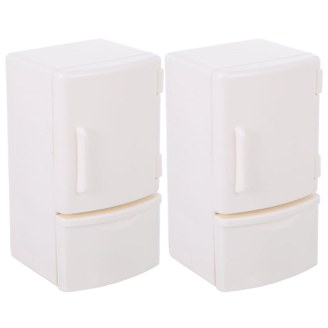 WESIEVYA 2 Pcs Mini Réfrigérateur pour Accessoires de Mini Maison au Design Réaliste 3.3X1.9in