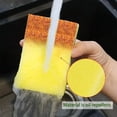 thumbnail image 4 of 100/1Pcs Kitchen Dishwashing Sponge Soft Absorbent Clean Rub Pot Rust Scouring Pad Removing Kits Household Cleaning Brush Sponge, 4 of 10