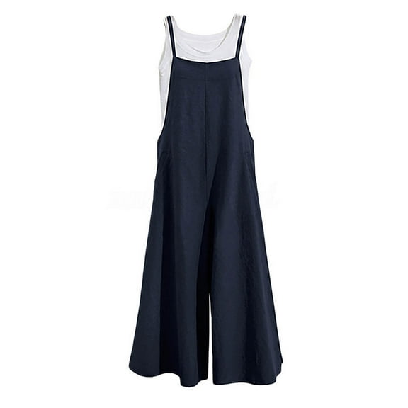Flmaly Wide Leg Pants Woman Womens Casual Wide Leg Pants High Waiste Women's oversize bib trousers bib pants overalls jumpsuit romper summer trousers with straps Button Down Straight Long Trousers