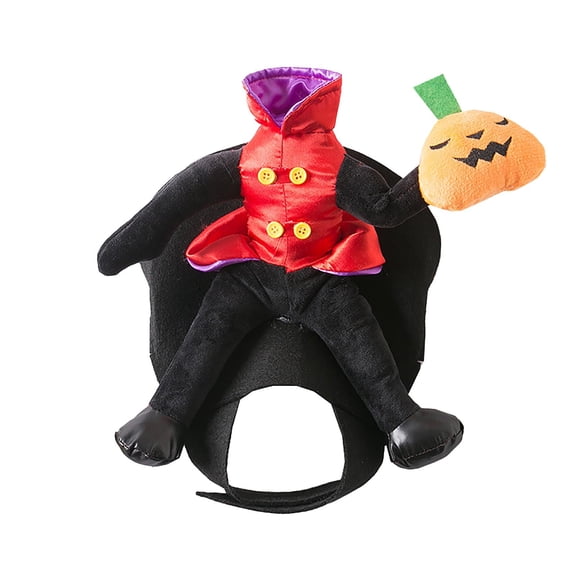 Leeye Halloween Headless Rider Dog , Funny Horse Riding Man Outfit for Corgi Teddy Small Medium Dogs, Cosplay Pet Clothes for Halloween Party, Red XL
