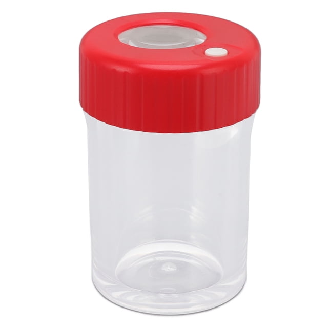 8 X Magnifying Viewing Jar with LED Light, Shockproof Waterproof Storage Jar for , Acrylic Design
