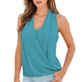 thumbnail image 2 of V Neck Sleeveless Versatile Chiffon Patchwork Back Top, 2 of 5