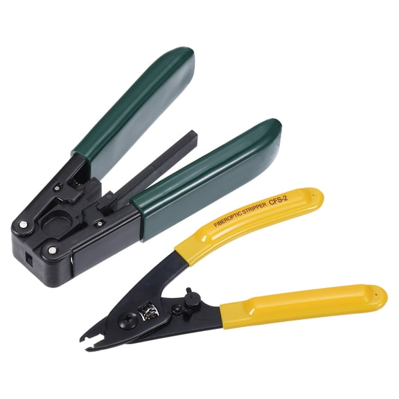 Uxcell Optical Fiber Tool with Metallic Reinforced Fiber Optic Stripper, Double Hole Fiber Optic Stripper