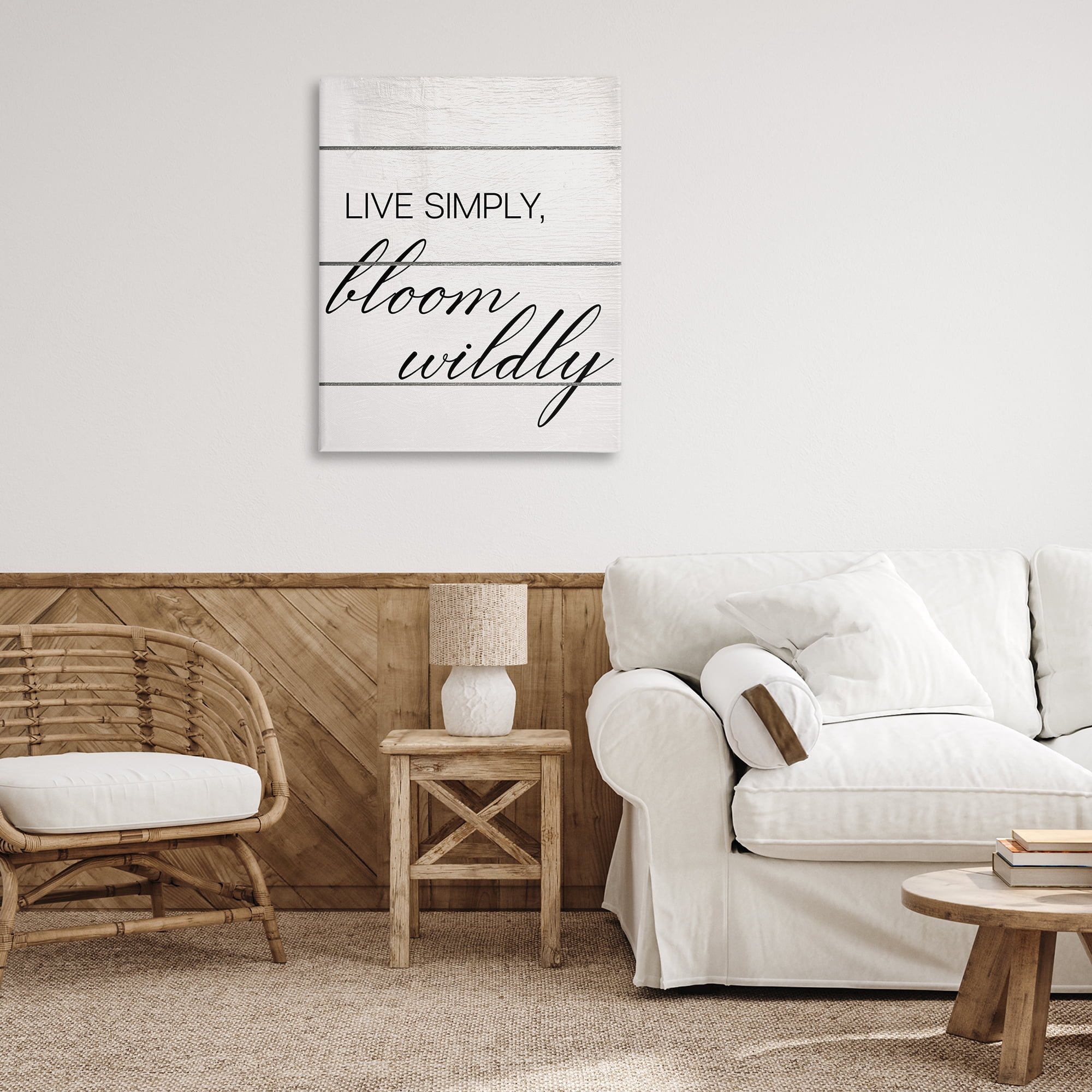 Stupell Industries Bloom Wildly Phrase Typography Painting Gallery Wrapped Canvas Art Print Wall Art, 30 x 40