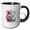 Black/White, variant on 3drose, Nice Letter E. Floral Monogram, Decorated with Rose Flowers Gift, 11oz Magic Transforming Mug