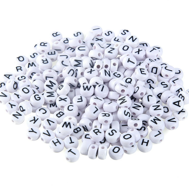 Incraftables 1200pcs Round Letter Beads for Jewelry Making (7mm