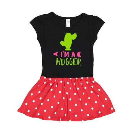 

Inktastic I m A Hugger Cactus Arrow - Green Pink Gift Toddler Girl Dress