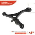 thumbnail image 4 of A-Premium Front Left Lower Control Arm with Bushing Compatible with Honda Accord 2003-2007 Acura TSX 2004-2008, 4 of 9