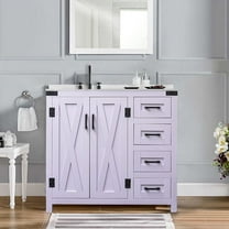 Dreamwerks Lilac Bathroom Vanity, 36 in. W x 21.5 in. D x 33.5 in. H, Cultured Marble Top
