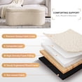 thumbnail image 6 of Zesthouse 39.4" Modern Storage Ottoman Bench, Crescent Entryway Bench with Storage, Sherpa Upholstered Bench for Bedroom Living Room, Flip Top, Beige, 6 of 11