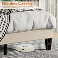 thumbnail image 6 of Pingliang Home Queen Size Bed Frame with Adjustable Upholstered Headboard&Wood Slats Support,Beige, 6 of 9