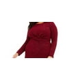 thumbnail image 3 of Alfani Women's Plus Size Twist-Waist Dress Wine Size XX Large, 3 of 3