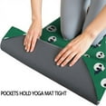 thumbnail image 3 of Green Skull Bat Pattern Hot Yoga Mat Towel Non Slip for Hot Yoga - Quick-Drying Yoga Mat Cover with 4 Corner Pockets with Travel Bag - Hot Yoga Towel Non Slip 74"x26", 3 of 6