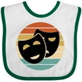 thumbnail image 3 of Inktastic Theater Masks Acting Retro Sunset Boys or Girls Baby Bib, 3 of 4