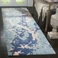 thumbnail image 3 of SAFAVIEH Soho Daffodil Abstract Area Rug, Blue/Light Pink, 6' x 6' Square, 3 of 10