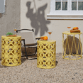 thumbnail image 5 of Y&M Set of 3 Stacking Coffee Table for Living Room, Patio Side Table,Indoor End Tables for Bedroom, Outdoor Decorative Garden Stool with Heavy Duty Metal Frame Modern Industrial Decor - Yellow, 5 of 9