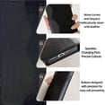 thumbnail image 3 of Compatible with Samsung Galaxy S20 FE Phone Case,Wave Curves and Sequins Meticulously Sewn PU Leather Flip Folding Kickstand Wallet Shockproof Rugged  Phone Case With Card Slots,Black, 3 of 9