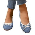 thumbnail image 5 of Mqqzkk Womens Round Toe Flats Casual Canvas Shoes Comfy Dress Shoes Classic Softable Low Slip On Flats for Ladies, 5 of 9