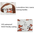 thumbnail image 3 of Cotton Linen Foldable Large Storage Baskets, 19.7" Waterproof Round Clothes Basket Laundry Hamper with Handles, Cute Cartoon Kids Nursery Laundry Basket, Baby Gift - Toy Storage (Color Fox), 3 of 7