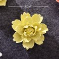 thumbnail image 6 of BrowQuartz Ceramic Flowers Three-dimensional Wall Hanging Home Pastoral Crafts Living Room TV Hotel Store Art Background Mural Yellow Medium, 6 of 6