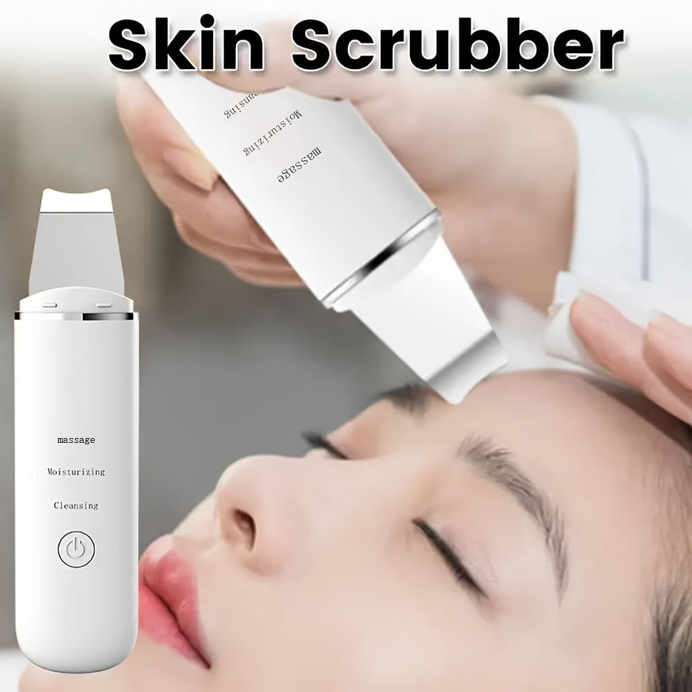Electric Facial Pore Cleanser and Scrubber - 3-in-1 Deep Cleansing Device, Manual/Quasi-Manual Mode, Blackhead Removal, Gentle Operation (Fragrance-Free), Pore Minimizing Facial Cleanser.