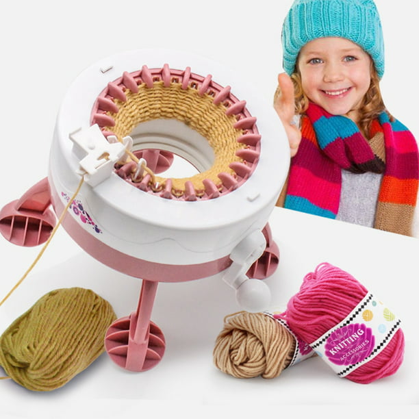 Latady Knitting Machine 22 Needles Smart Knitting Round Loom Machine Knitting Rotating Double Knit Loom Machine Kit for Adults/Kids DIY Knit Scarf Hat Sock