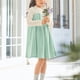 thumbnail image 1 of Odeerbi Niñas Punto Rib Twofer Vestido Manga Larga Algodón Primavera Otoño Color Sólido Cuello Redondo Vestido Suelto, 1 of 4