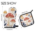 thumbnail image 2 of Yayeee Oven Mitts and Pot Holder Set of 4 Heat Resistant Kitchen Gloves Baking Hot Pad, White Mushroom, 2 of 5