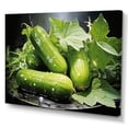 thumbnail image 2 of Designart "Harmonious Cucumber Slices I" Vegetables Canvas Prints, 2 of 7