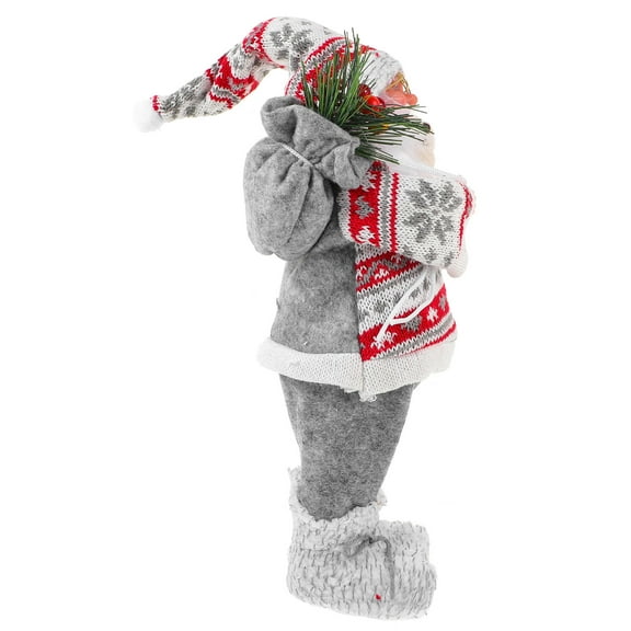 GOOHOCHY Christmas Santa Claus Figurine Standing Figure For Family Friends Loved Ones 1Set 12.18X5.89X5.89in