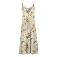 thumbnail image 4 of Wowcloth Women's Casual Floral Printed Sleeveless Dress for Women V Neck Flowy Party Midi Dresses, 4 of 5