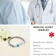 thumbnail image 6 of MetalJC Magnetic Stainless Steel Medical Alert ID Bracelet for Women, Engraved Penicillin Allergy, 6 of 7