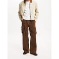 thumbnail image 4 of FOCUSNORM Men's Fall Loose Cargo Pants with Pockets Corduroy Button Soft Fashion Solid Ribbed Trousers, 4 of 8