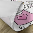thumbnail image 5 of Ambesonne Bunny Place Mats Set of 4, Cartoon Rock Star Bunny, Standard Size, Pale Pink Yellow, 5 of 6