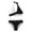 Black, variant on YDLCAFD Easter Two Piece Print Bikini Women High Set Piece Wrap Waist Retro Front Swimsuit Ruched Vintage Tow Swimwears Tankinis Set