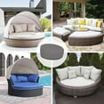 thumbnail image 6 of Heavy Duty 600D Outdoor Daybed Cover 88 Inch UV Resistant Patio Round Sofa Cover Waterproof Outdoor Canopy Daybed Sofa Cover with Air Vent 88" Dia x 35"/18" H, Grey, 6 of 6