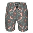 thumbnail image 3 of Goofa Hedgehogs and Flowers1 Printed Mens Swim Trunks Summer Quick Dry Short Beach Swimwear Bathing Suits-3X-Large, 3 of 9