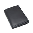 thumbnail image 3 of MARSHAL Genuine Leather Kids Slim Compact ID and Coin Pocket Trifold Boys Wallet Black Navy Blue, 3 of 8