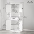 thumbnail image 3 of HOMCOM Armoire de Rangement de Garde-Manger de Cuisine avec Tablette Ouverte Étagères Ajustables, 3 of 10