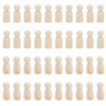 thumbnail image 1 of 40Pcs Khaki Wooden Dolls for Kids Playing Creative DIY Decoration Craft Toys, 1 of 3