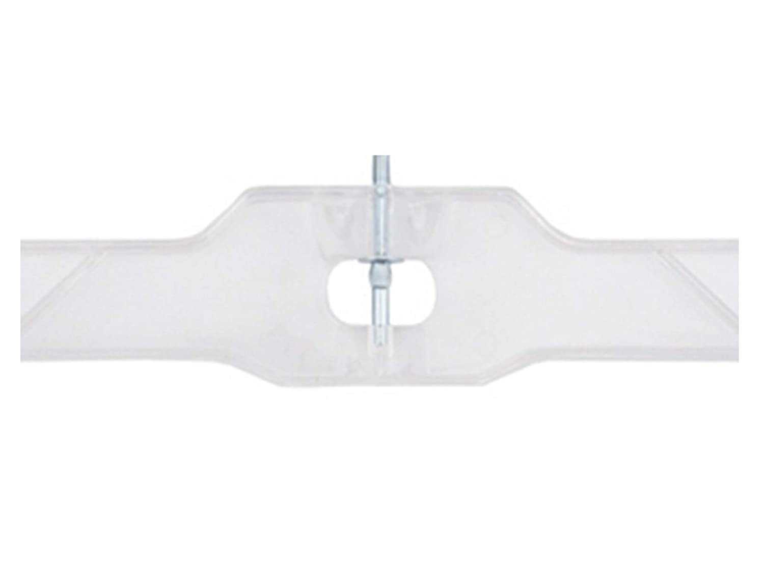 NAHANCO #610CRLH 10" Clear Super Heavy Weight Plastic Infant Hangers with Long Hook and Metal Clips (Pack of 100)
