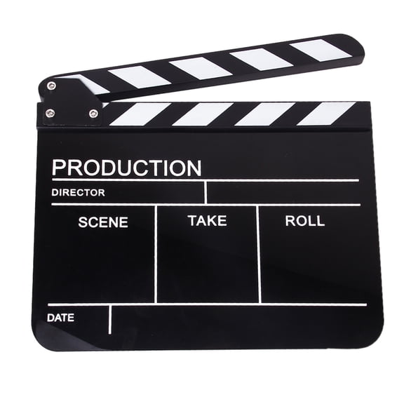 Acrílico Clap Clapper Clapperboard Tablero TV Película Película De Acción Pizarra